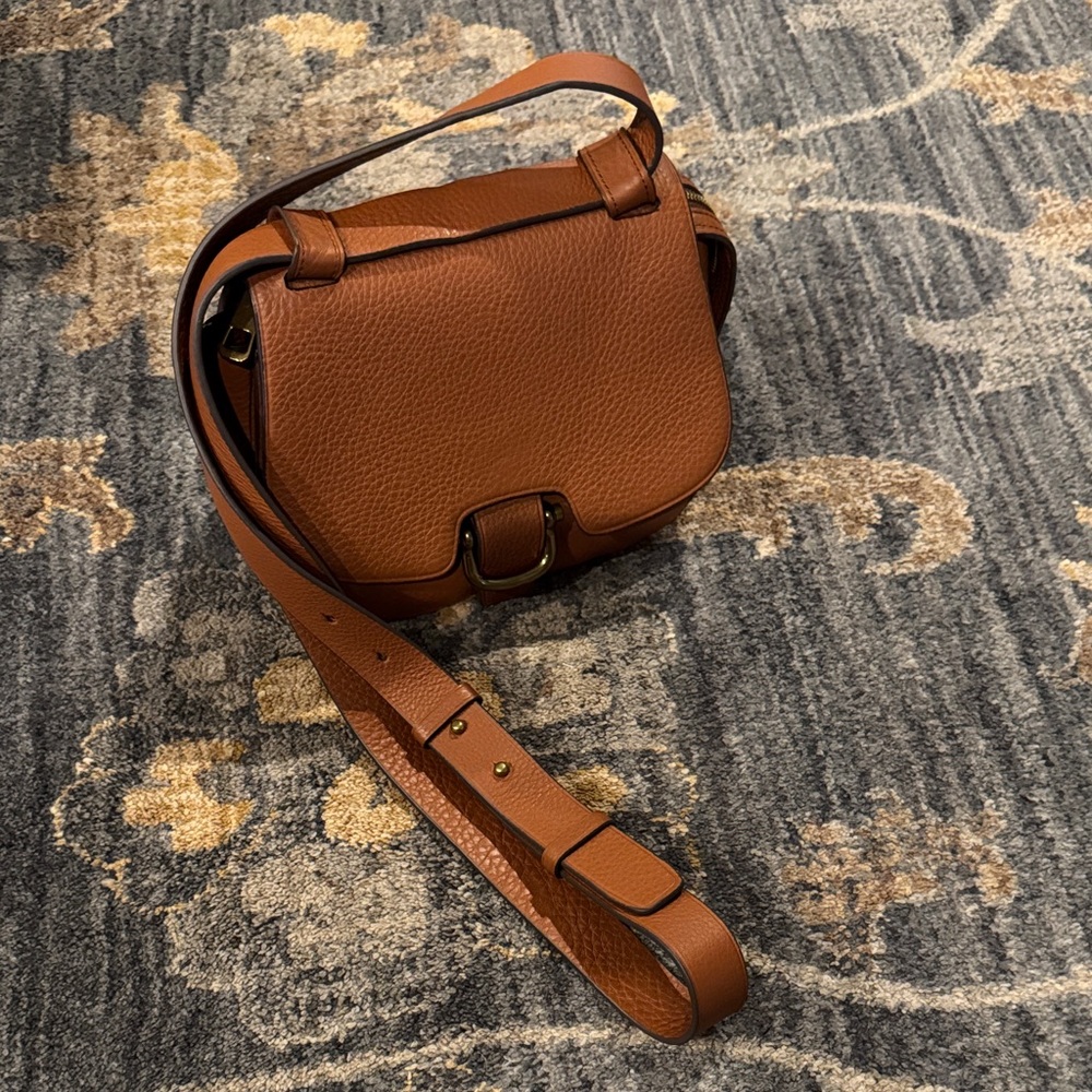 J.Crew Elegant Brown Leather Shoulder Bag